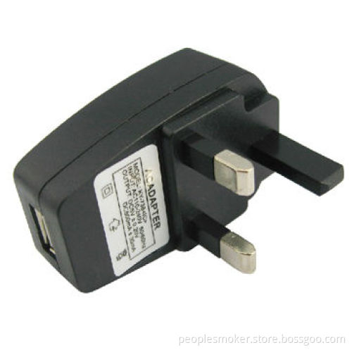 UK USB Wall Charger with 5V/500mA